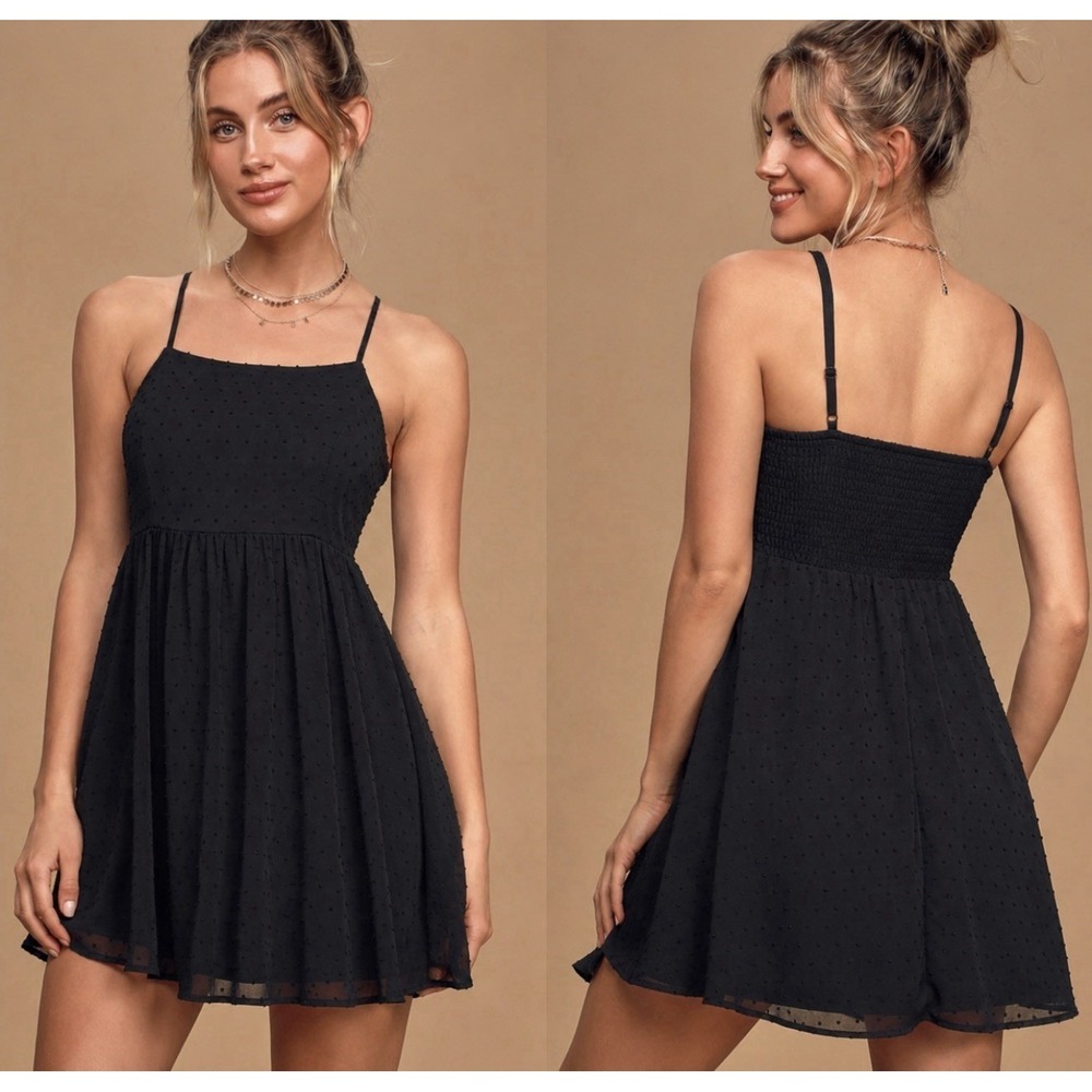 Xhilaration Black Mini Dress M/6/8 Tiered Cotton Gauze‎ Babydoll Fairygoth